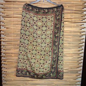 Mock wrap-around skirt